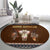 Native Skull Christmas Design Round Carpet Xmas Holiday Patterns - Wonder Print Shop