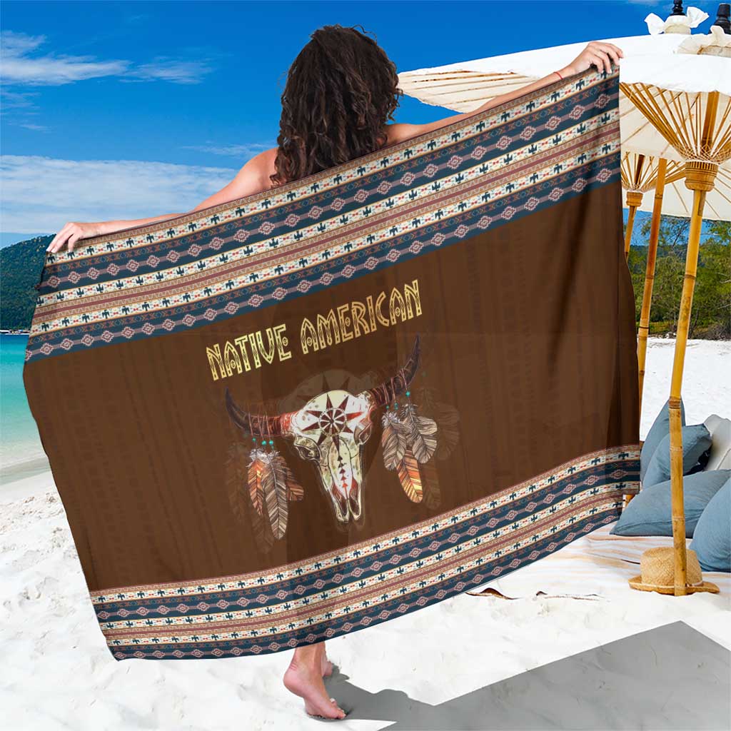 Native Skull Christmas Design Sarong Xmas Holiday Patterns - Wonder Print Shop