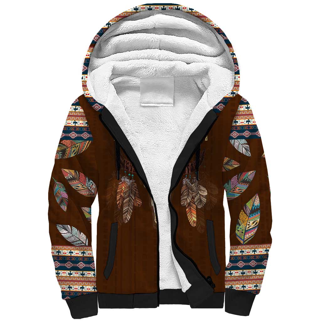 Native Skull Christmas Design Sherpa Hoodie Xmas Holiday Patterns - Wonder Print Shop