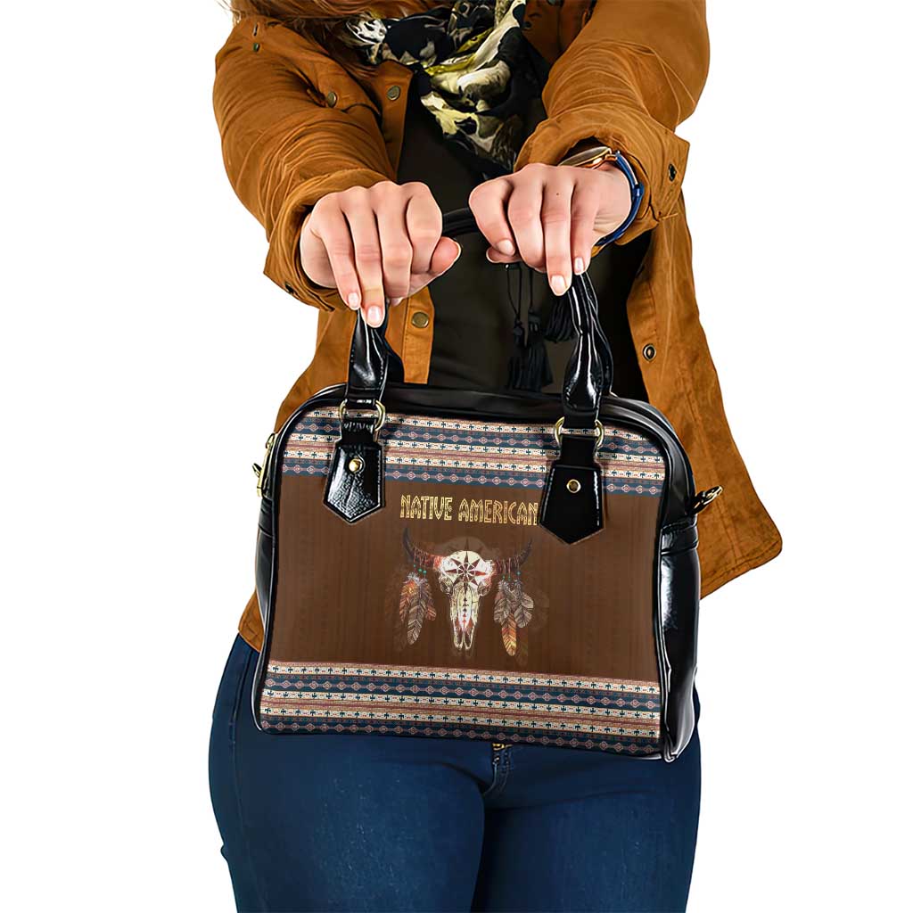 Native Skull Christmas Design Shoulder Handbag Xmas Holiday Patterns - Wonder Print Shop