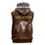 Native Skull Christmas Design Sleeveless Zip Hoodie Xmas Holiday Patterns - Wonder Print Shop