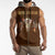 Native Skull Christmas Design Sleeveless Zip Hoodie Xmas Holiday Patterns - Wonder Print Shop