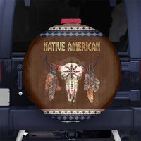 Native Skull Christmas Design Spare Tire Cover Xmas Holiday Patterns - Wonder Print Shop