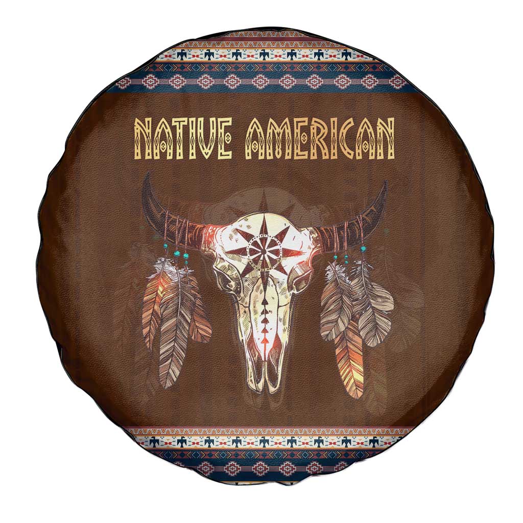 Native Skull Christmas Design Spare Tire Cover Xmas Holiday Patterns - Wonder Print Shop