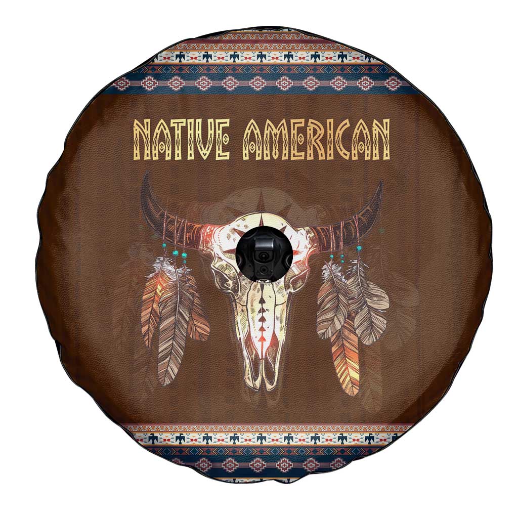 Native Skull Christmas Design Spare Tire Cover Xmas Holiday Patterns - Wonder Print Shop
