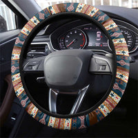 Native Skull Christmas Design Steering Wheel Cover Xmas Holiday Patterns - Wonder Print Shop