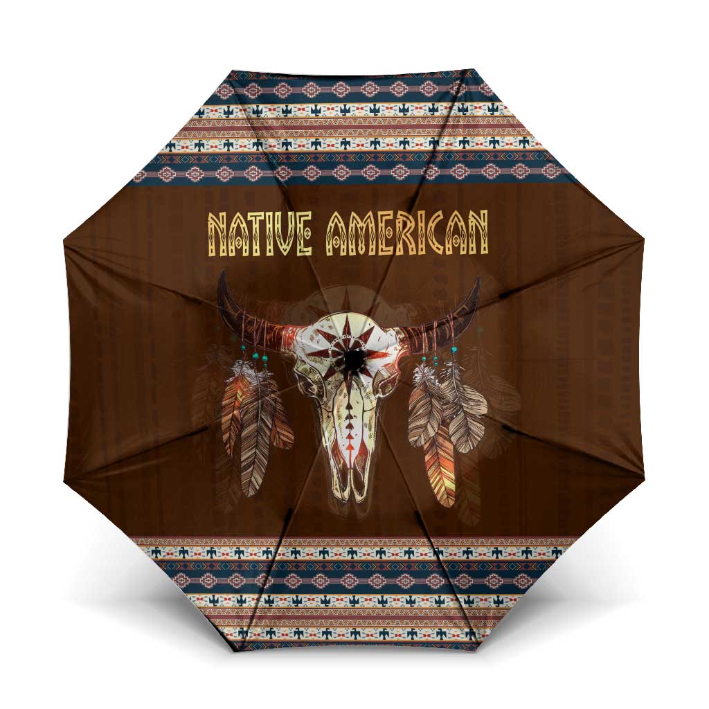 Native Skull Christmas Design Umbrella Xmas Holiday Patterns - Wonder Print Shop