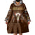 Native Skull Christmas Design Wearable Blanket Hoodie Xmas Holiday Patterns - Wonder Print Shop
