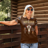 Native Skull Christmas Design Women Polo Shirt Xmas Holiday Patterns - Wonder Print Shop