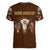 Native Skull Christmas Design Women V-Neck T-Shirt Xmas Holiday Patterns - Wonder Print Shop