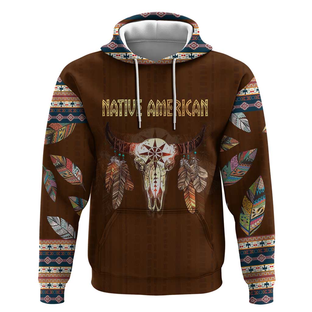 Native Skull Christmas Design Zip Hoodie Xmas Holiday Patterns - Wonder Print Shop