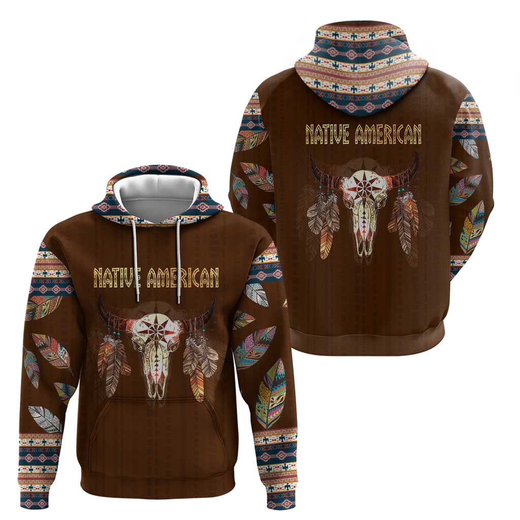 Native Skull Christmas Design Zip Hoodie Xmas Holiday Patterns - Wonder Print Shop
