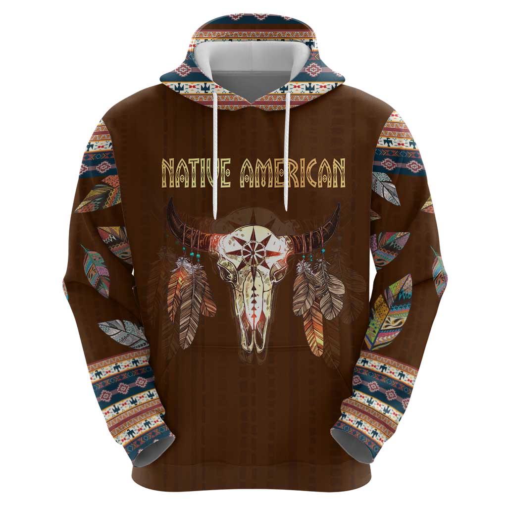 Native Skull Christmas Design Zip Hoodie Xmas Holiday Patterns - Wonder Print Shop