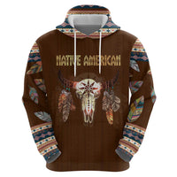 Native Skull Christmas Design Zip Hoodie Xmas Holiday Patterns - Wonder Print Shop
