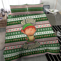 No Coffee No Workee Christmas Design Bedding Set Xmas Holiday Patterns - Wonder Print Shop