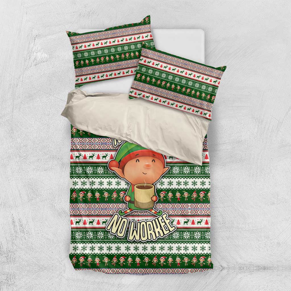 No Coffee No Workee Christmas Design Bedding Set Xmas Holiday Patterns - Wonder Print Shop