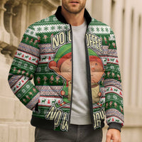 No Coffee No Workee Christmas Design Bomber Puffer Jacket Xmas Holiday Patterns - Wonder Print Shop
