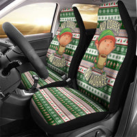 No Coffee No Workee Christmas Design Car Seat Cover Xmas Holiday Patterns - Wonder Print Shop