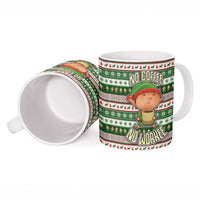 No Coffee No Workee Christmas Design Ceramic Mug Xmas Holiday Patterns - Wonder Print Shop