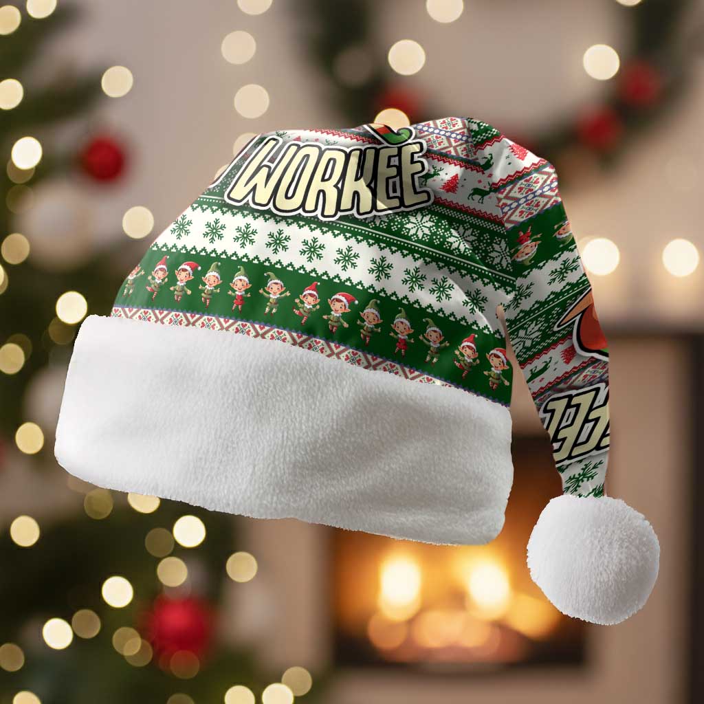 No Coffee No Workee Christmas Design Christmas Santa Hat Xmas Holiday Patterns - Wonder Print Shop