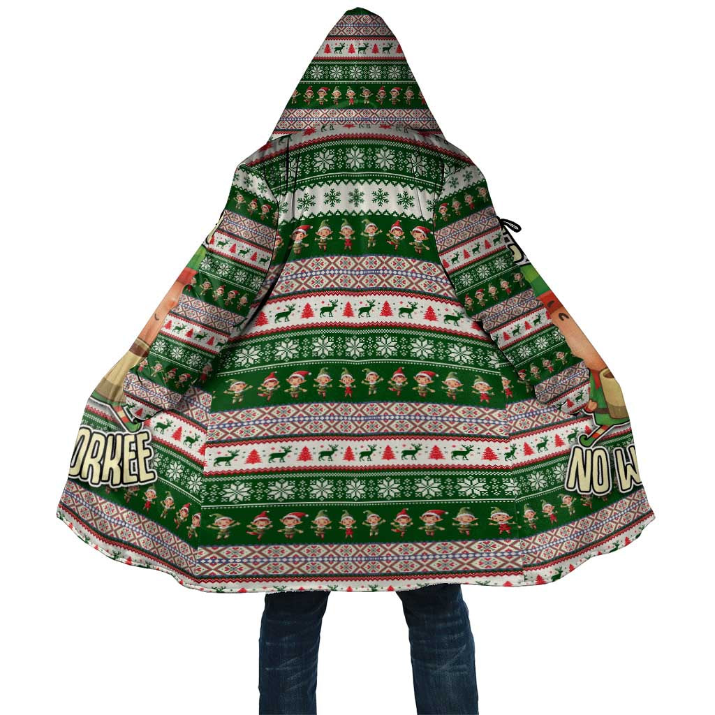 No Coffee No Workee Christmas Design Cloak Xmas Holiday Patterns - Wonder Print Shop