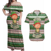 No Coffee No Workee Christmas Design Couples Matching Off Shoulder Maxi Dress and Hawaiian Shirt Xmas Holiday Patterns - Wonder Print Shop