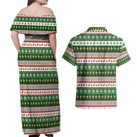 No Coffee No Workee Christmas Design Couples Matching Off Shoulder Maxi Dress and Hawaiian Shirt Xmas Holiday Patterns - Wonder Print Shop