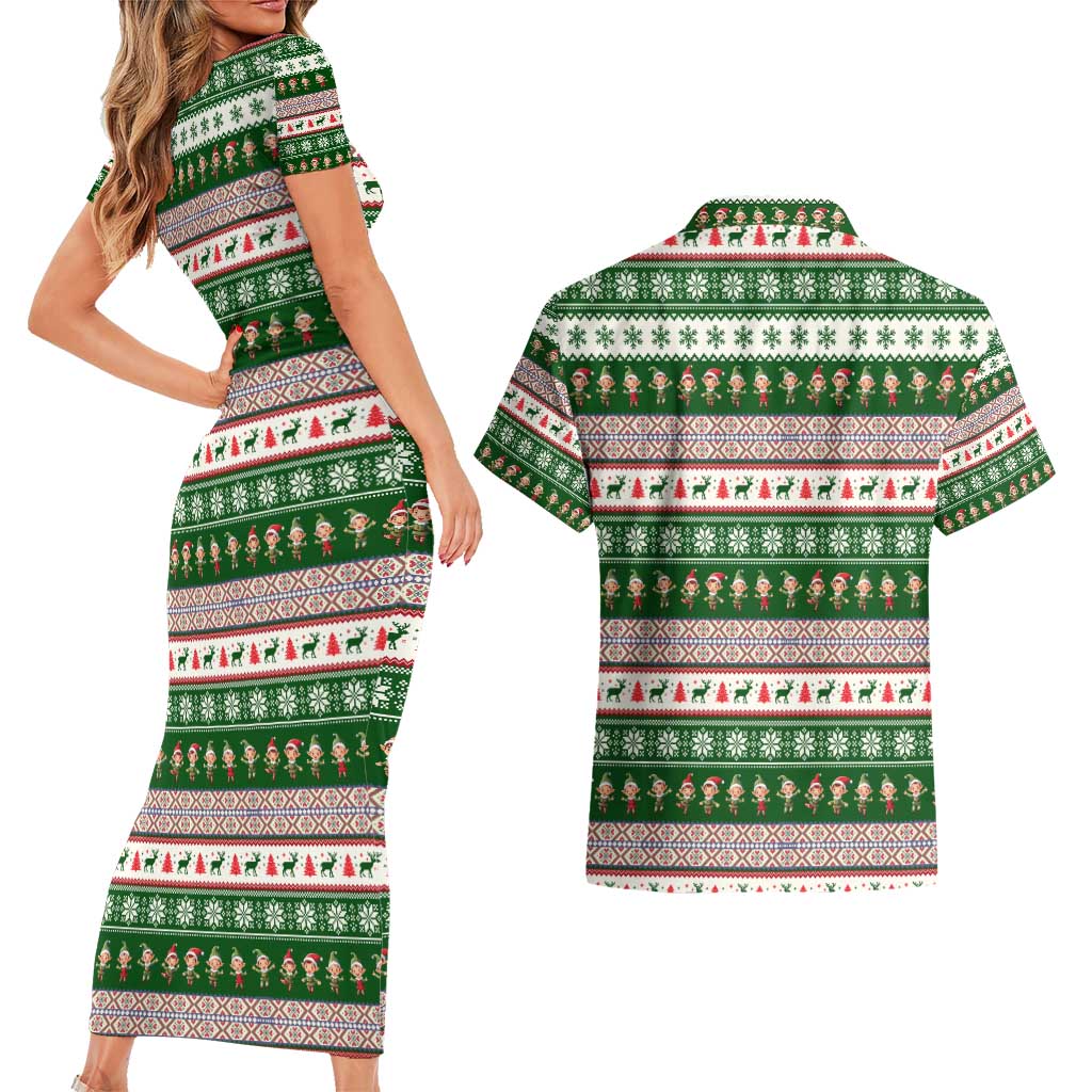 No Coffee No Workee Christmas Design Couples Matching Short Sleeve Bodycon Dress and Hawaiian Shirt Xmas Holiday Patterns - Wonder Print Shop