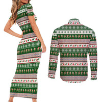 No Coffee No Workee Christmas Design Couples Matching Short Sleeve Bodycon Dress and Long Sleeve Button Shirt Xmas Holiday Patterns - Wonder Print Shop