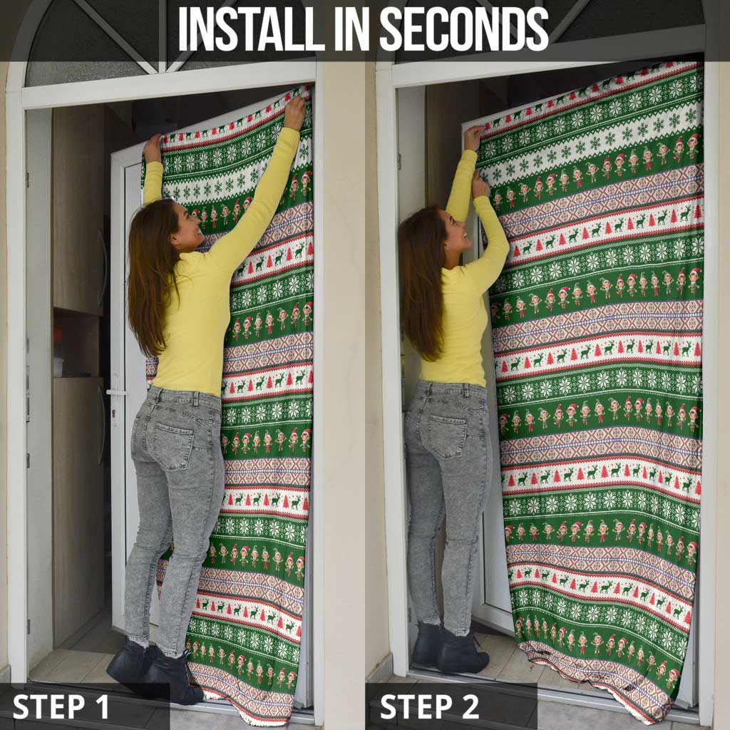 No Coffee No Workee Christmas Design Door Cover Xmas Holiday Patterns - Wonder Print Shop