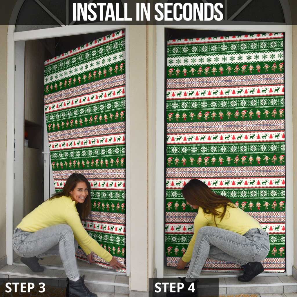 No Coffee No Workee Christmas Design Door Cover Xmas Holiday Patterns - Wonder Print Shop