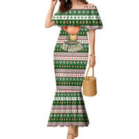 No Coffee No Workee Christmas Design Family Matching Mermaid Dress and Hawaiian Shirt Xmas Holiday Patterns - Wonder Print Shop