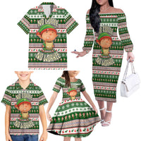 No Coffee No Workee Christmas Design Family Matching Off The Shoulder Long Sleeve Dress and Hawaiian Shirt Xmas Holiday Patterns - Wonder Print Shop