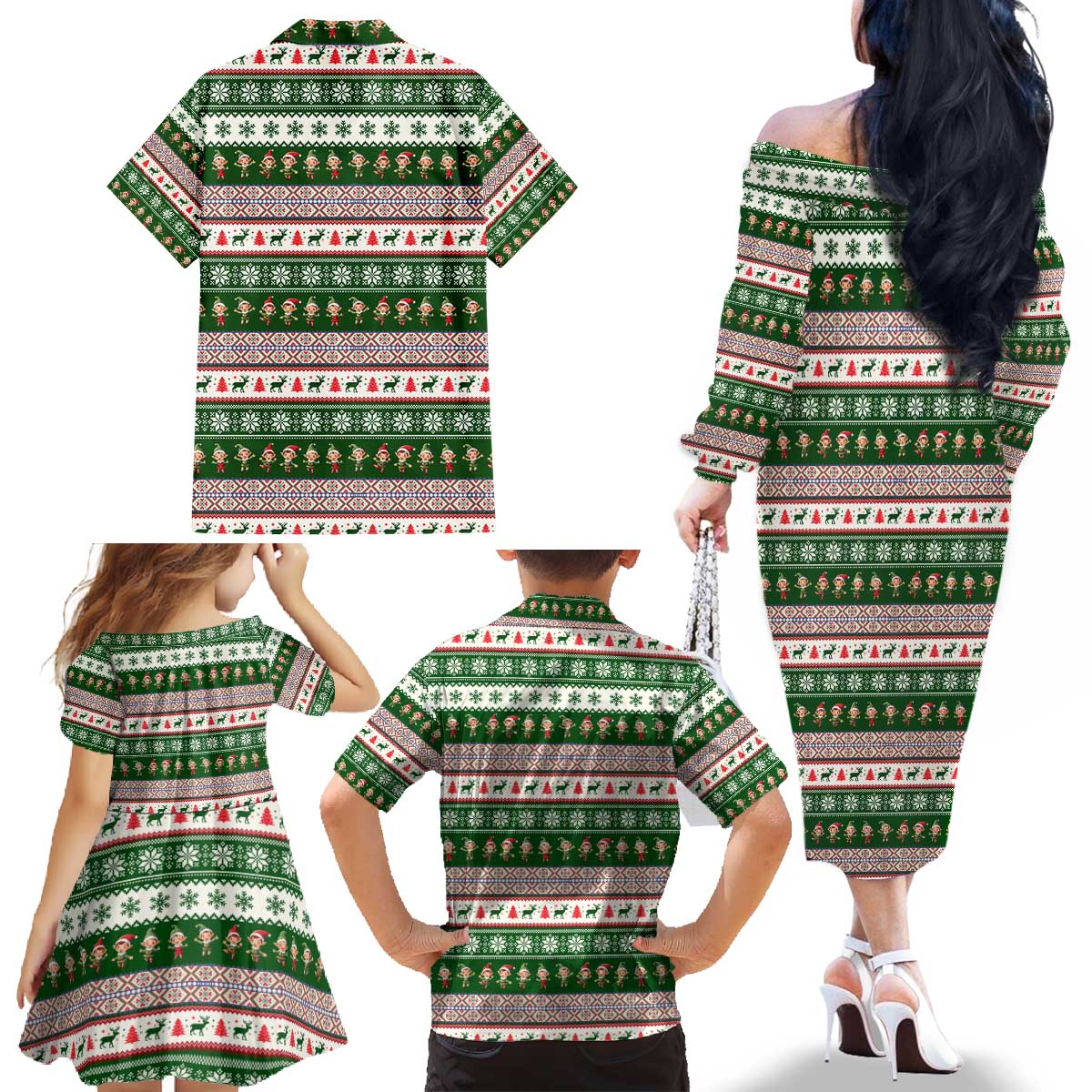 No Coffee No Workee Christmas Design Family Matching Off The Shoulder Long Sleeve Dress and Hawaiian Shirt Xmas Holiday Patterns - Wonder Print Shop