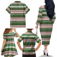 No Coffee No Workee Christmas Design Family Matching Off The Shoulder Long Sleeve Dress and Hawaiian Shirt Xmas Holiday Patterns - Wonder Print Shop