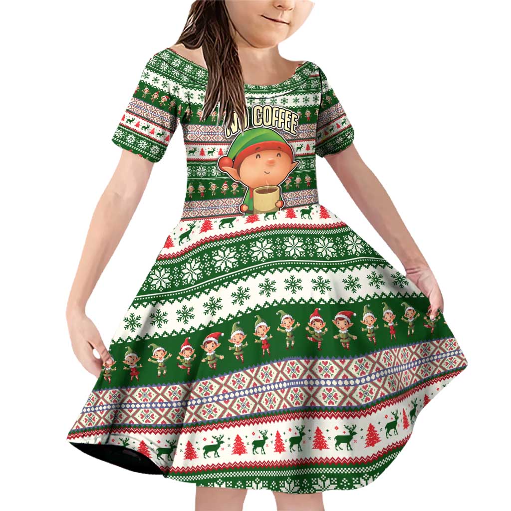 No Coffee No Workee Christmas Design Family Matching Off Shoulder Short Dress and Hawaiian Shirt Xmas Holiday Patterns - Wonder Print Shop