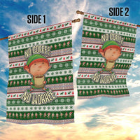 No Coffee No Workee Christmas Design Garden Flag Xmas Holiday Patterns - Wonder Print Shop