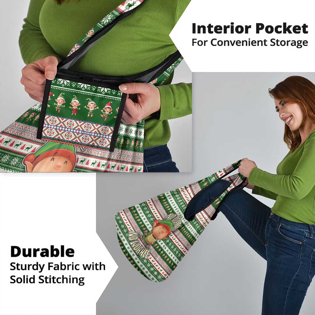 No Coffee No Workee Christmas Design Grocery Bag Xmas Holiday Patterns - Wonder Print Shop