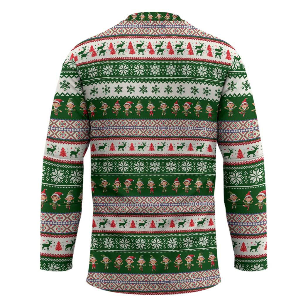 No Coffee No Workee Christmas Design Hockey Jersey Xmas Holiday Patterns - Wonder Print Shop