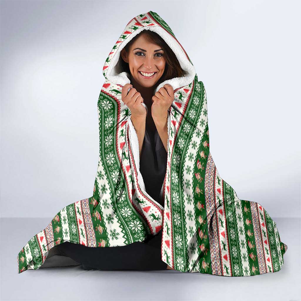 No Coffee No Workee Christmas Design Hooded Blanket Xmas Holiday Patterns - Wonder Print Shop