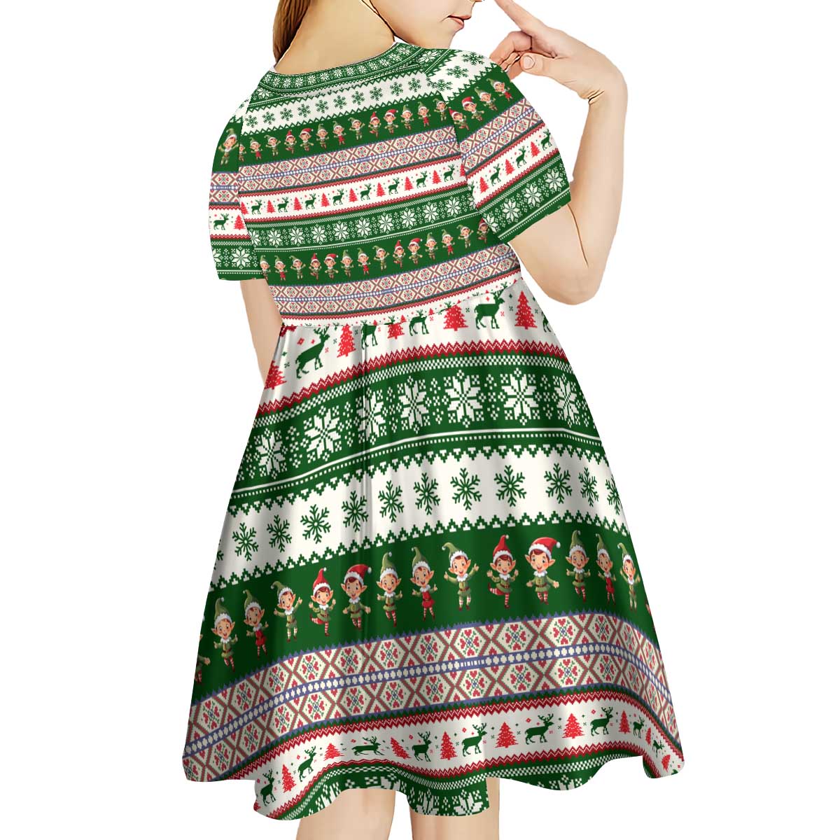 No Coffee No Workee Christmas Design Kid Short Sleeve Dress Xmas Holiday Patterns - Wonder Print Shop