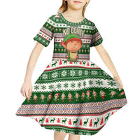 No Coffee No Workee Christmas Design Kid Short Sleeve Dress Xmas Holiday Patterns - Wonder Print Shop
