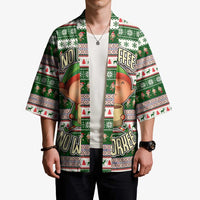 No Coffee No Workee Christmas Design Kimono Xmas Holiday Patterns - Wonder Print Shop