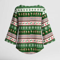 No Coffee No Workee Christmas Design Kimono Sleeve Blouse Xmas Holiday Patterns - Wonder Print Shop