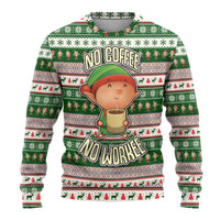 No Coffee No Workee Christmas Design Ugly Christmas Sweater Xmas Holiday Patterns - Wonder Print Shop