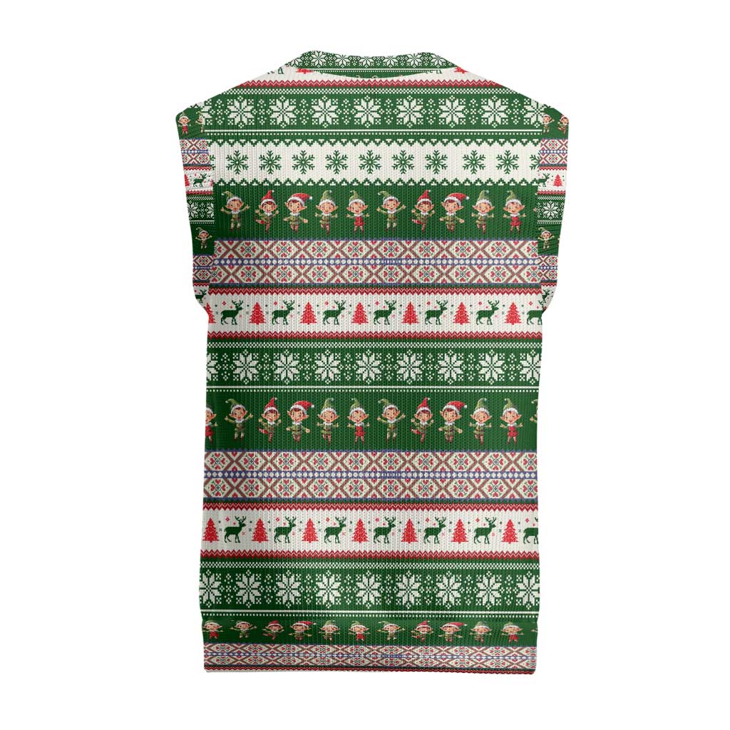No Coffee No Workee Christmas Design Christmas Knitted V-Neck Vest Xmas Holiday Patterns - Wonder Print Shop