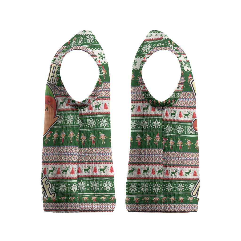No Coffee No Workee Christmas Design Christmas Knitted V-Neck Vest Xmas Holiday Patterns - Wonder Print Shop