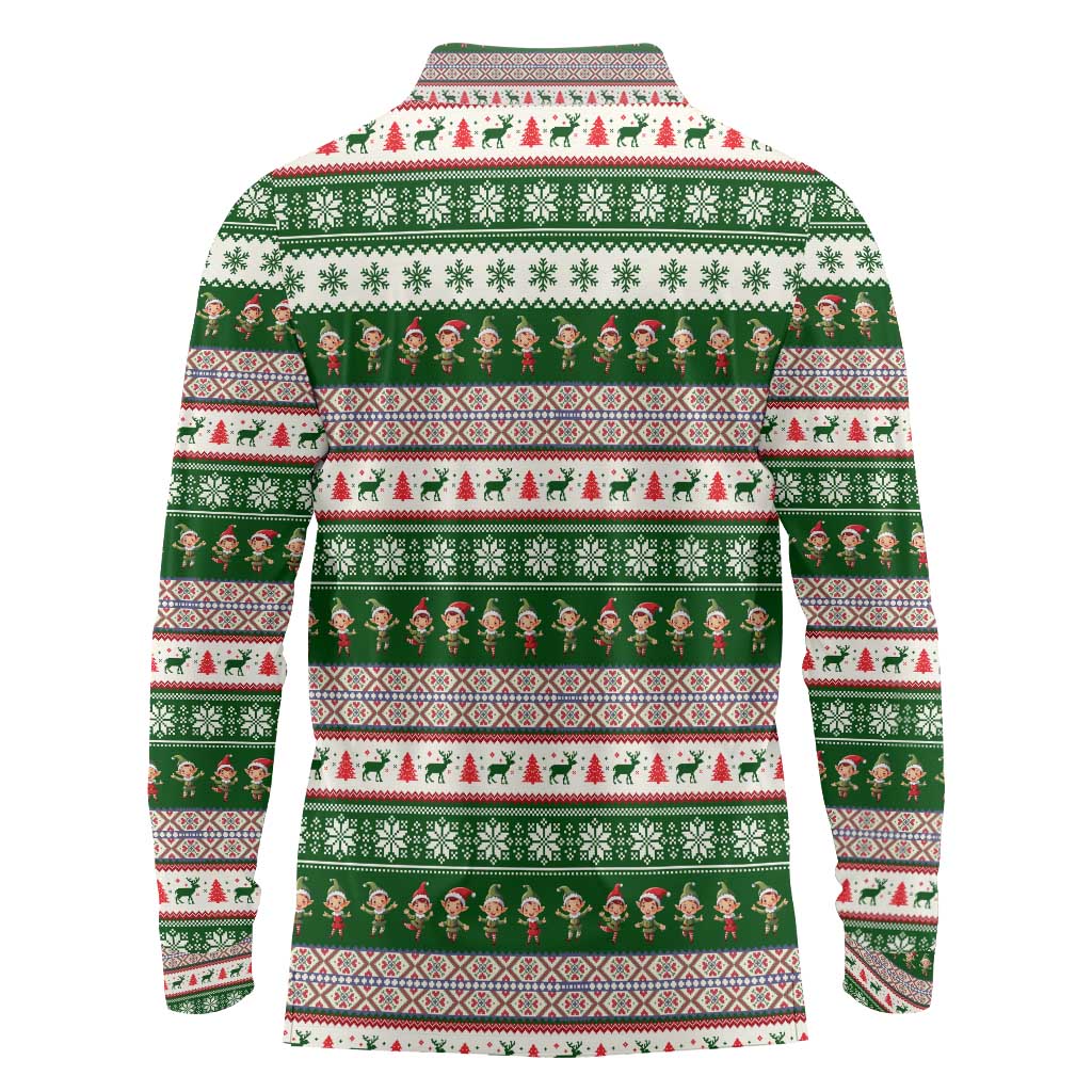 No Coffee No Workee Christmas Design Long Sleeve Polo Shirt Xmas Holiday Patterns - Wonder Print Shop