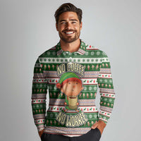 No Coffee No Workee Christmas Design Long Sleeve Polo Shirt Xmas Holiday Patterns - Wonder Print Shop