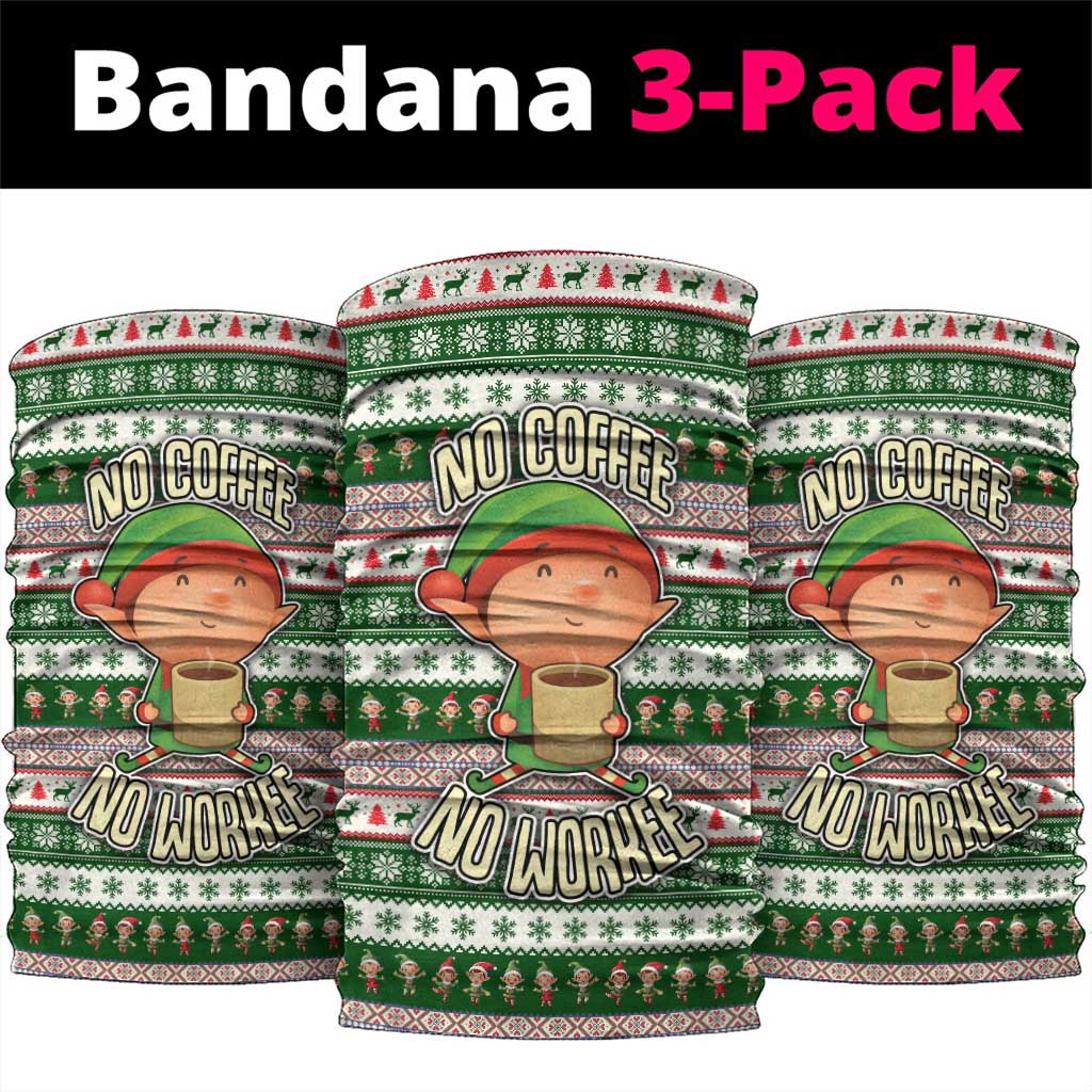 No Coffee No Workee Christmas Design Neck Gaiter Xmas Holiday Patterns - Wonder Print Shop